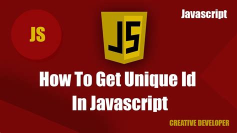 How to Generate Unique ID in JavaScript .